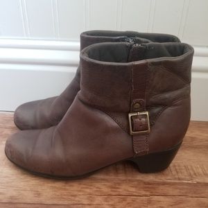 Clarks Chocolate Brown Booties